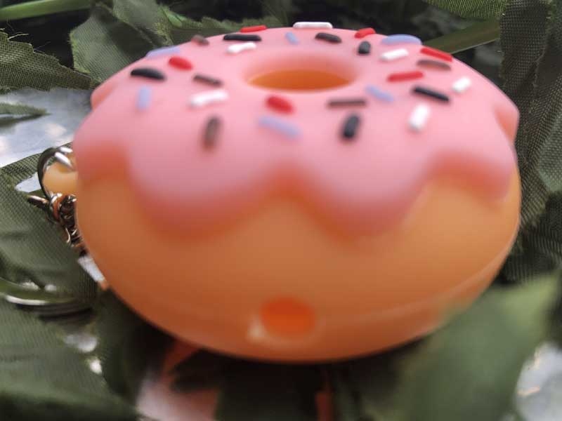 LIT SILICONE DONUT HAND PIPE & KEYCHAIN �h�[�i�b�c �V���R�� �n���h�p�C�v �X�N���[������