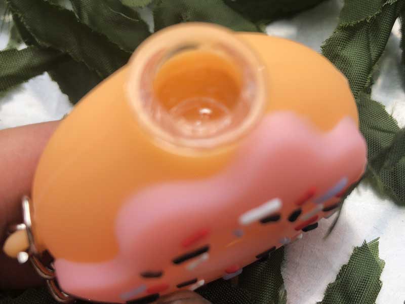 LIT SILICONE DONUT HAND PIPE & KEYCHAIN �h�[�i�b�c �V���R�� �n���h�p�C�v �X�N���[������