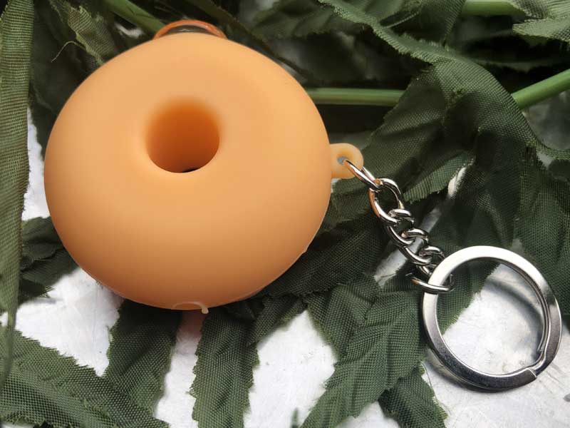 LIT SILICONE DONUT HAND PIPE & KEYCHAIN �h�[�i�b�c �V���R�� �n���h�p�C�v �X�N���[������