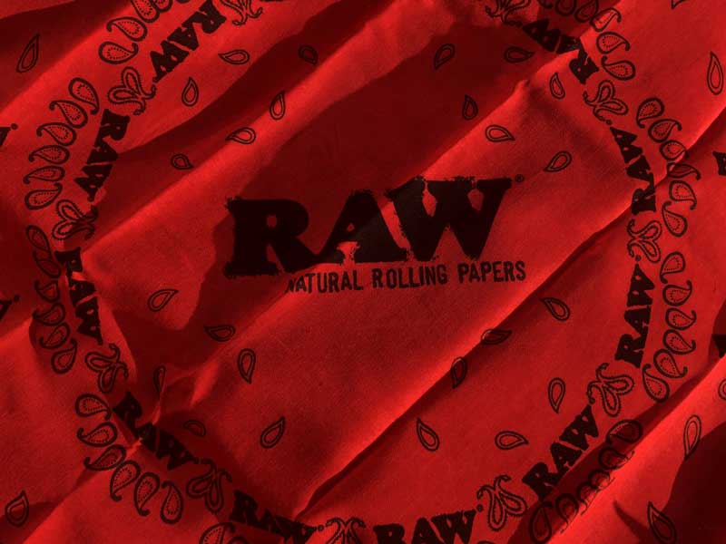 RAW Accessory BANDANA ロウ アクセサリー、バンダナ ブラック、レッド