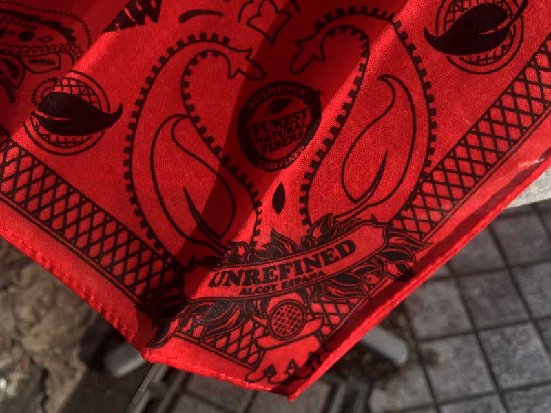 RAW Accessory BANDANA ロウ アクセサリー、バンダナ ブラック、レッド