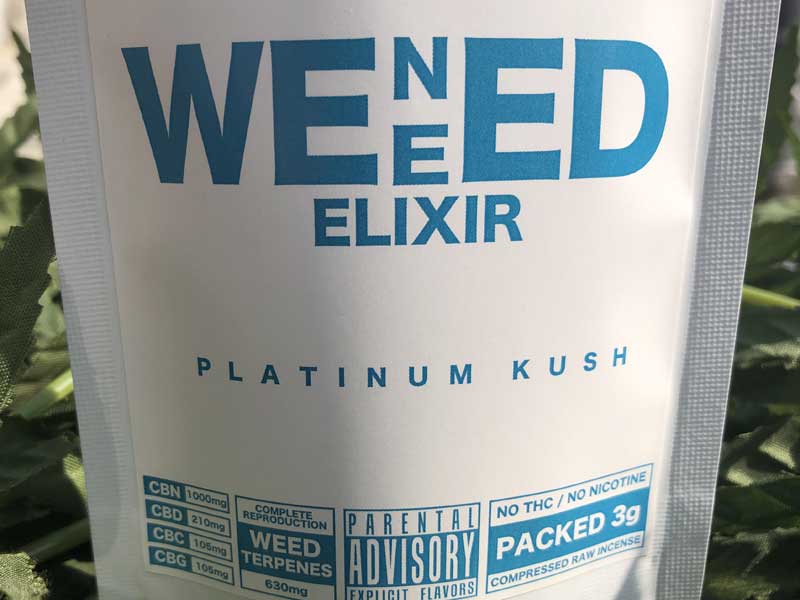 WENEED HERB ELIXIR PLATINUM KUSH�A�E�B�j�[�h �G���N�T�[ �v���`�i���N�b�V���ACBN &CBD �n�[�u