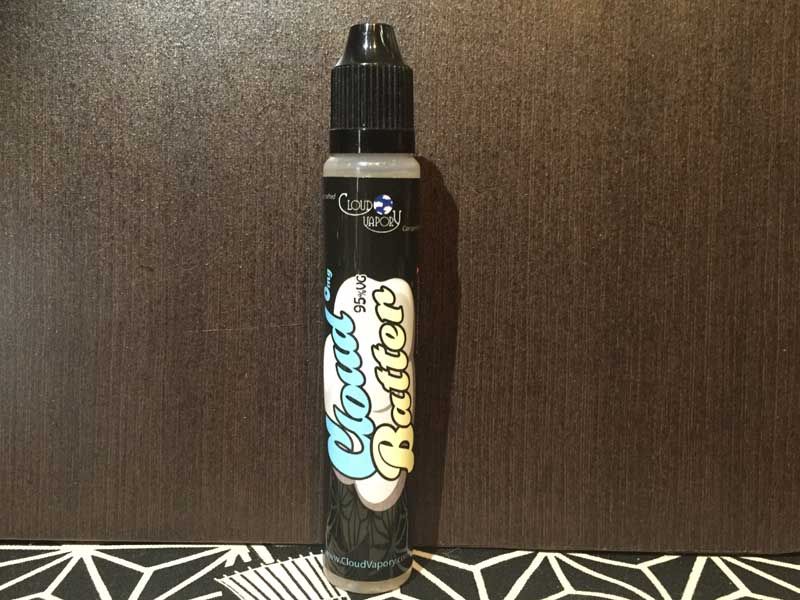 カリフォルニア産のVape E-Liquid Cloud Vapory、クラウドバター、VG 95%の為、RDA推奨
