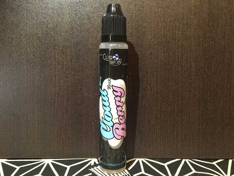 カリフォルニア産のVape E-Liquid Cloud Vapory、クラウドベリー、VG 95%の為、RDA推奨