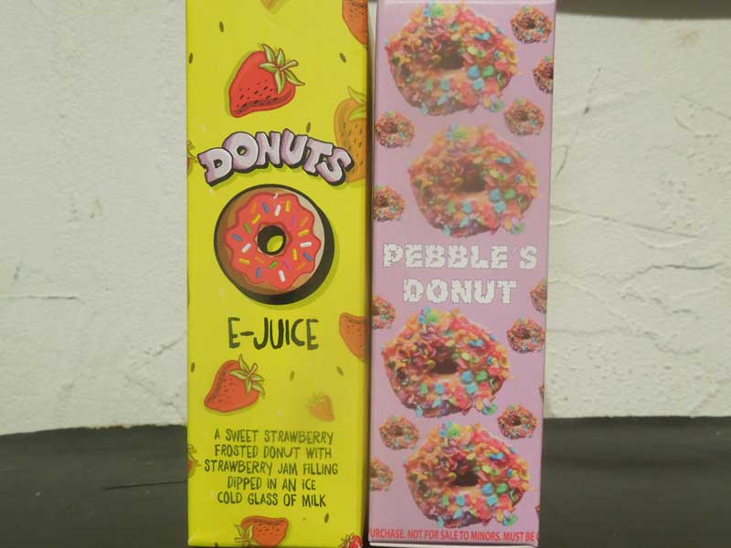 US Vape e-liquid/d'oh nuts�ADonuts�i�h�[�i�c�j/Donuts�APebbles donut menu