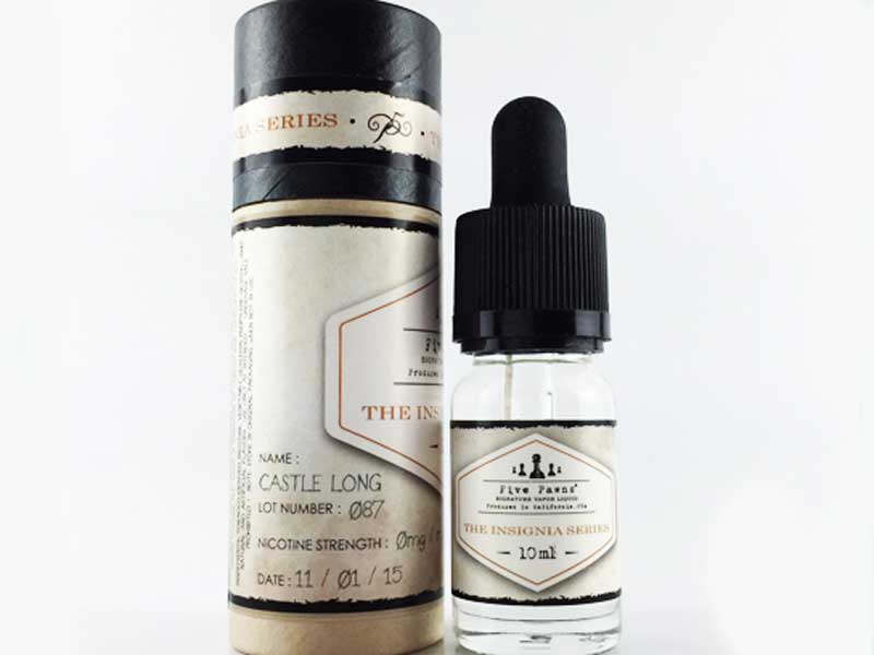 Made in USA VAPE�E�̃��[���X���C�X�ō��� e-liquid�AFive Pawns�A�t�@�C�u�|�[���Y�ACastle Long 10ml