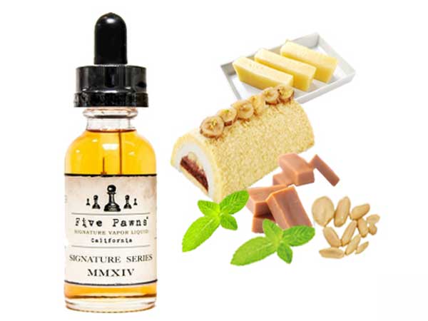 Made in USA VAPE�E�̃��[���X���C�X�ō��� e-liquid�AFive Pawns�A�t�@�C�u�|�[���Y�AGrandmaster