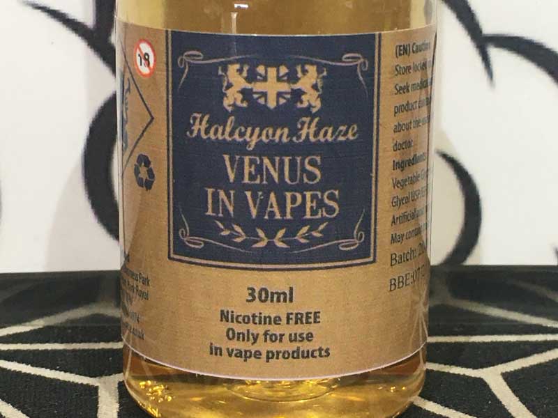 Halcyon Haze/Venus In Vapes 30ml  �n���V�I���w�C�Y/ ����x�����Sx�A�j�Xx�J�X�^�[�hx�o�[�{��x�o�j��