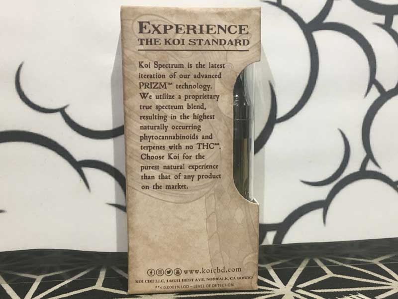 Koi Spectrum Cartridge 1ml CBD Oil 500mg �R�C �t���X�y�N�g���� CBD�I�C�� 50% �J�[�g���b�W 