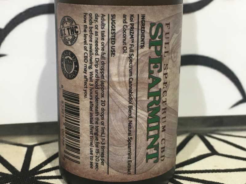 Koi CBD Cannabidiol Naturals - Spearmint 30ml�@CBD �R�C �i�`�������Y�@�X�y�A�~���g�� �㉺�z�� 