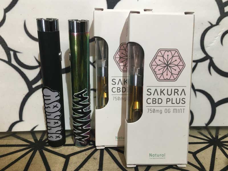 Sakura Spectrum Cartridge 1.0ml OG Mint CBD 750mg  CBD75% �u���[�h�X�y�N�g���� CBD �J�[�g���b�W