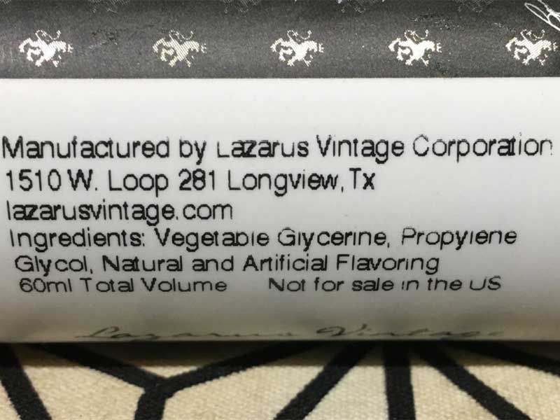 Lazarus Vintage/SIR JAMES/VSOP 60ml �T�[�W�F�[���X �u�C�G�X�I�[�s�[ �`���R���[�g�R�j���b�N��