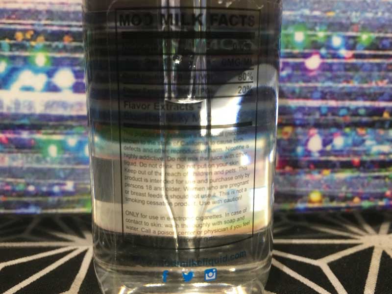 US E-Liquid MOD MILK Blue 60ml�A���b�h�~���N�@�u���[�x���[x���Y�x���[x�~���N���L�b�h 