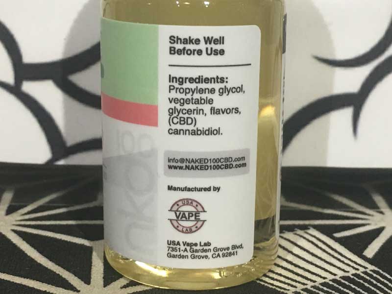 Naked 100 CBD/Hawaiian Pog 30ml/CBD 1200mg �p�b�V�����t���[�cx�I�����Wx�O�A���@