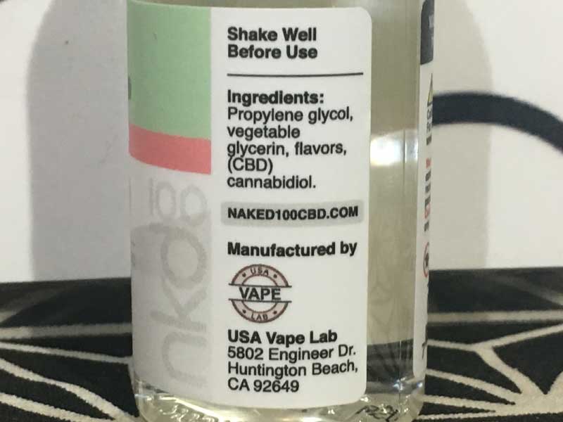Naked 100 CBD/Hawaiian Pog 30ml/CBD 600mg�A�p�b�V�����t���[�cx�I�����Wx�O�A���@