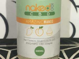 Naked 100 CBD/Amazing Mango 30ml/CBD 600mg ピーチクリームx完熟マンゴー