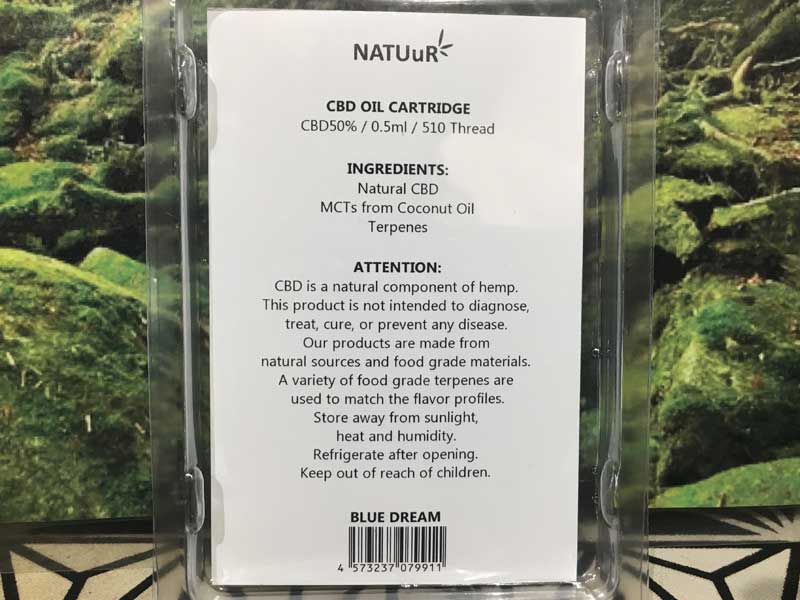 NATUuR CBD �i�`���[�� CBD Oil Cartridge 50% Blue Dream �e���y���z�� �u���[�h���[��