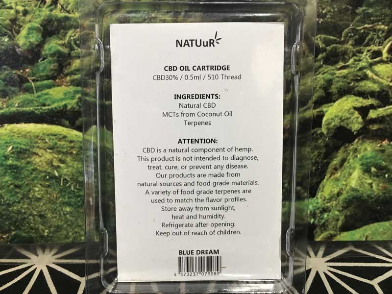 NATUuR CBD �i�`���[�� CBD Oil Cartridge 30% Blue Dream �e���y���z�� �u���[�h���[��