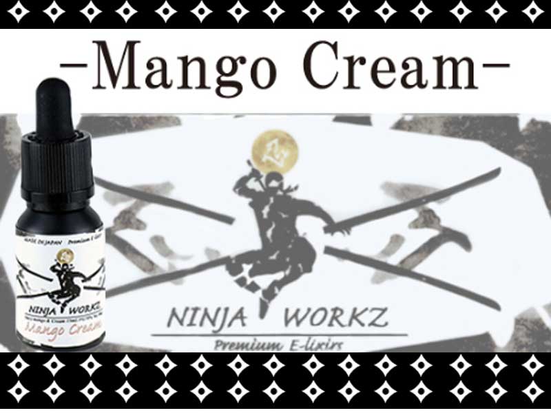 ���{�� VAPE E���L�b�h�@NINJA WORKZ Mango Cream �j���W�����[�N�X�A�}���S�[�N���[��