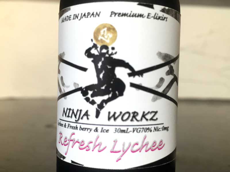 日本製 VAPE Eリキッド　NINJA WORKZ Refresh Lychee/ニンジャワークス リフレッシュライチ
