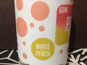 US Vape E-Liquid POP-ICO White Peach Premium E-Liquid 60ml ;���{�̓��_�ۈ��� �J���s�X �z���C�g�s�[�`��