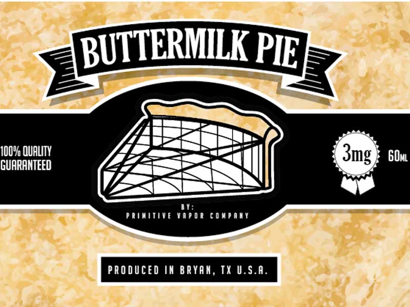 US Vape E-Liquid ButterMILK PIE 60oml �o�^�[�~���N�p�C by Primitive Vapor �v���~�e�B�u�x�C�p�[