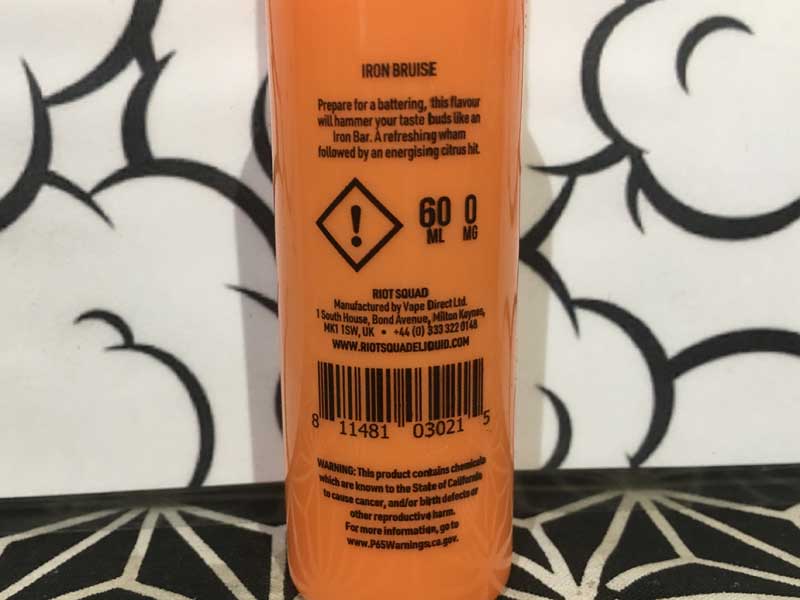 UK���IRiot Squad�AIRON BRUISE 60ml ���C�I�b�g�X�J�b�h�A�C�A�� ���C�[�Y�A���k�n�V�g���X�~�b�N�X�@