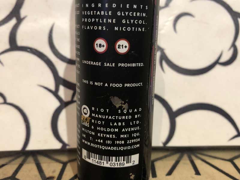 UK���IRiot Squad Originals 60ml/RICH BLACK GRAPE