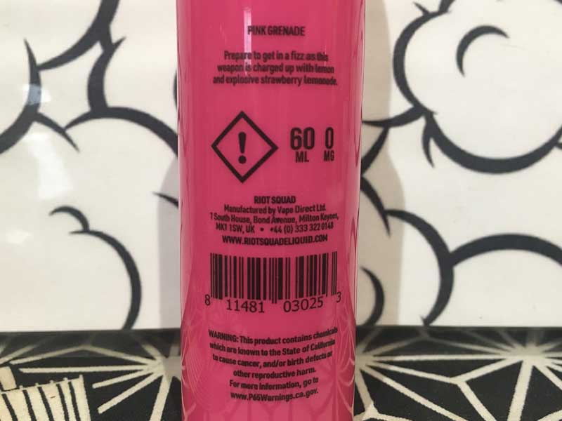 UK���IRiot Squad�APINK GRENADE 60ml ���C�I�b�g�X�J�b�h�A�������ƃC�`�S�̃����l�[�h�t���[�o�[