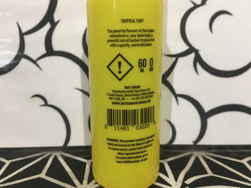 UK���IRiot Squad�ATropical Fury 60ml ���C�I�b�g�X�J�b�h �g���s�J���t���[���[ �g���s�J���t���[�c�~�b�N�X