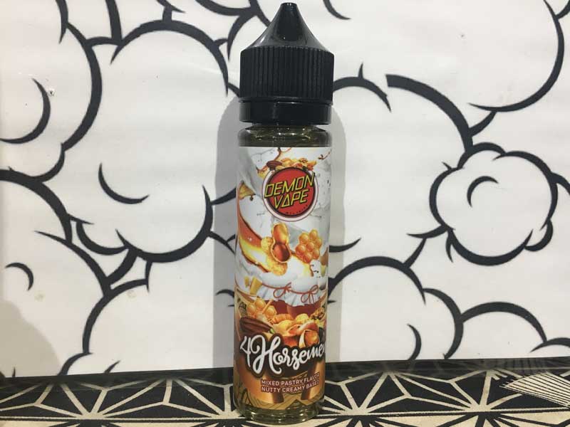 Demon Vape 4 HORSEMEN�@60ml �f�[�����x�C�v �s�[�i�b�c�N���[�����^�o�R�t���[�o�[�iRY4�j