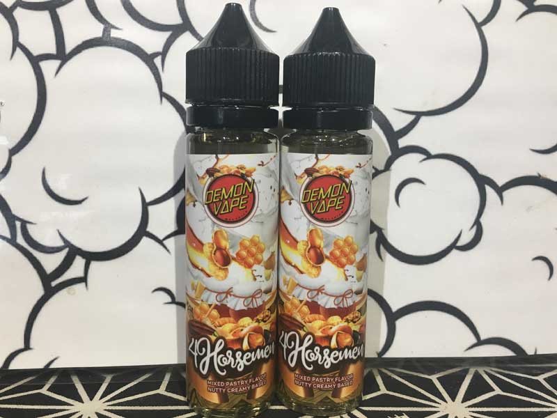 Demon Vape 4 HORSEMEN�@60ml �f�[�����x�C�v �s�[�i�b�c�N���[�����^�o�R�t���[�o�[�iRY4�j