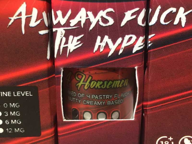 Demon Vape 4 HORSEMEN�@60ml �f�[�����x�C�v �s�[�i�b�c�N���[�����^�o�R�t���[�o�[�iRY4�j