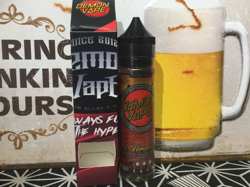 Demon Vape 4 HORSEMEN�@60ml �f�[�����x�C�v �s�[�i�b�c�N���[�����^�o�R�t���[�o�[�iRY4�j