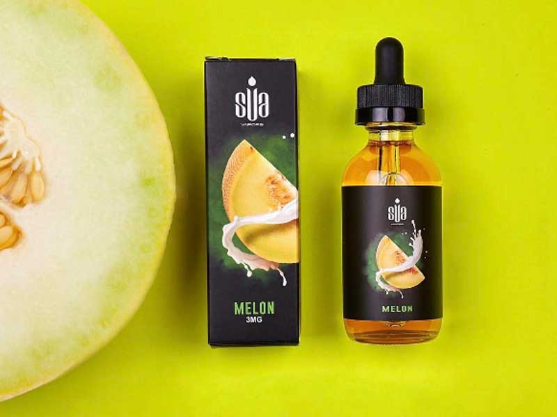US Vape E-Liquid SUA VAPORS 30ml �����ׂ��V���v����Melon ���������̃��L�b�h 