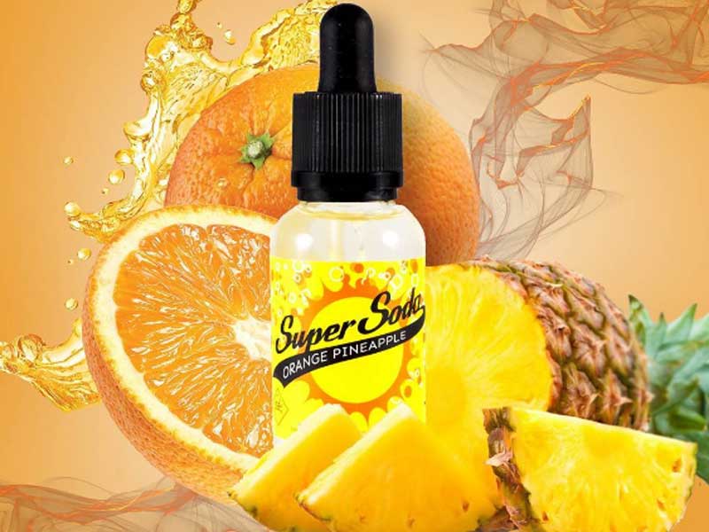 US Liquid Super Soda E-Juice Orange-Pineapple 30ml �X�[�p�[�\�[�_ E�W���[�X �I�����W�p�C�i�b�v���\�[�_