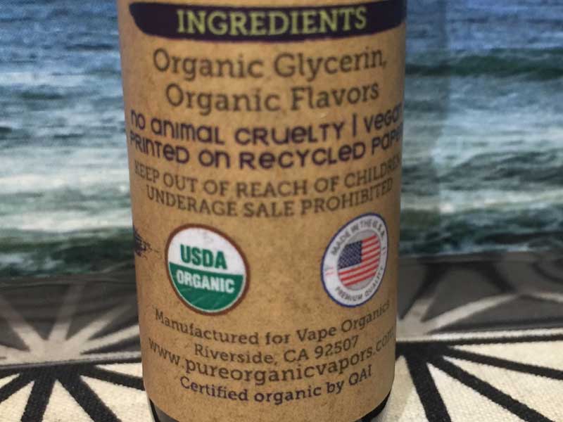 Pure Organic Vapors Blackberry Mint14ml �@�s���A�I�[�K�j�b�N �x�C�p�[�u���b�N�x���[�~���g