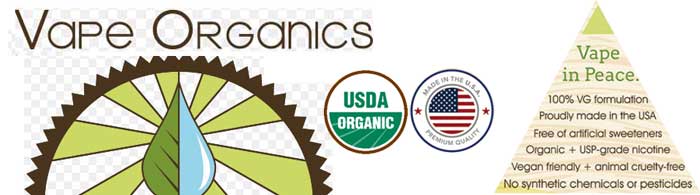 100% USDA �I�[�K�j�b�N Pure Organic Vapors Vape Organics �I�[�K�j�b�N ���L�b�h