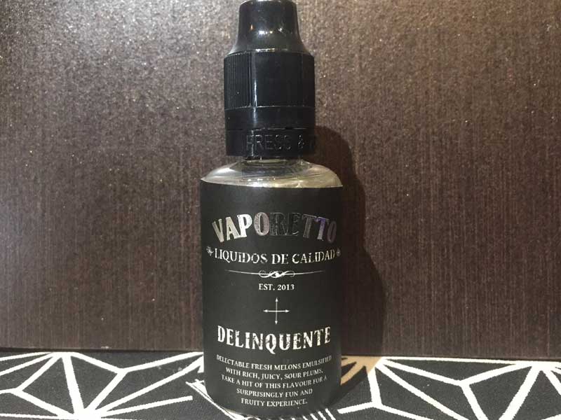 Mod大国フィリピン製 Vape E-Liquid VAPORETTO Deliquente 30ml メロンx梅味