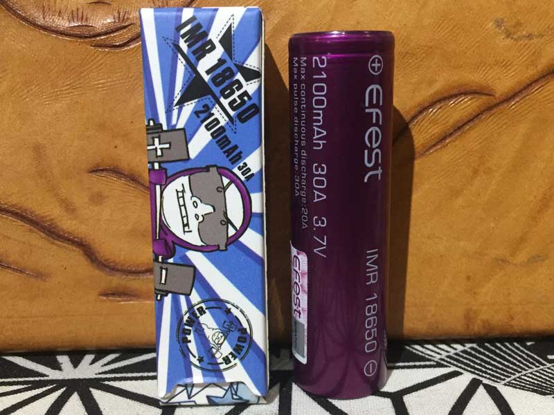 �d�q�^�o�R��p ���`�E���}���K���d�r Efest IMR18650LI-MN (2600mAh/40A �t���b�g�g�b�v)