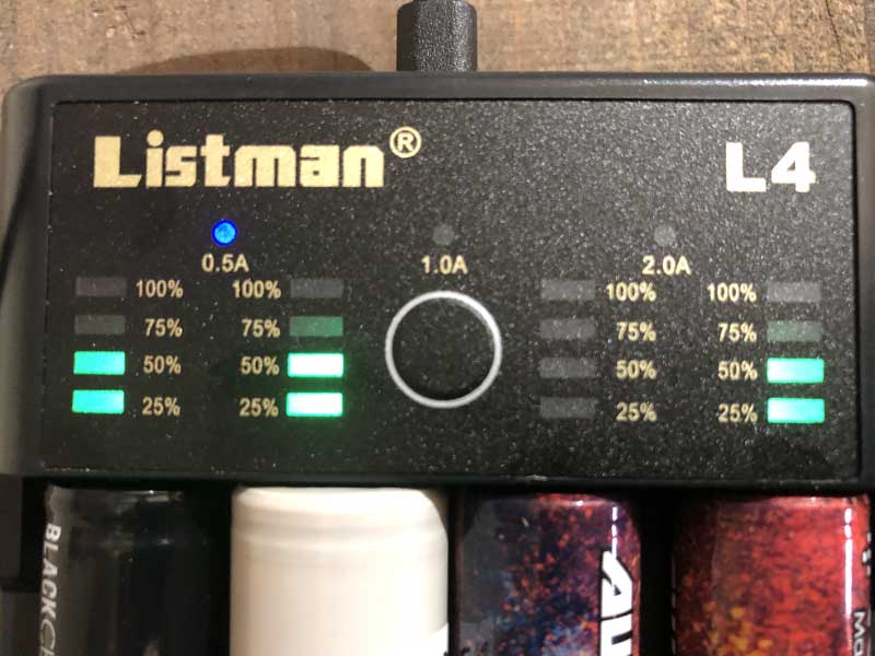 Listman L4 2A ���X�g�}�� L4 4�{�����ɏ[�d�o����}���[�d��