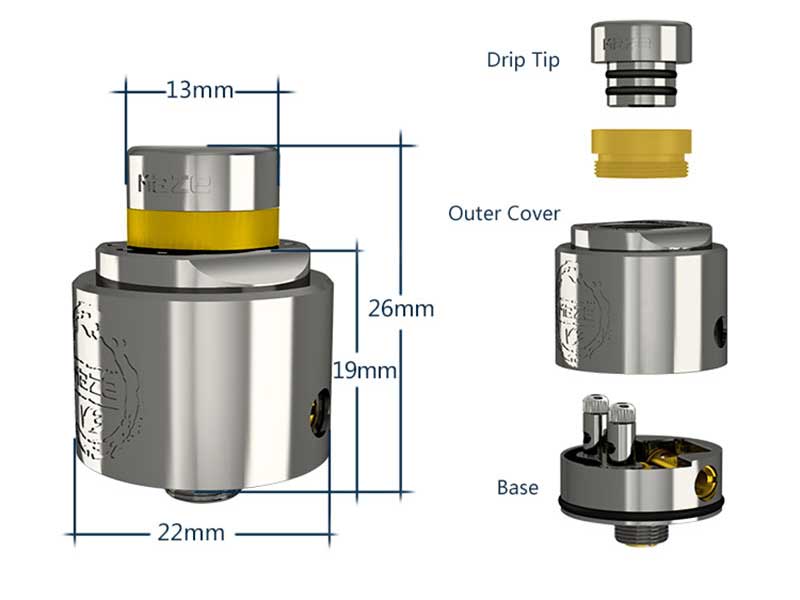 HCIGAR Maze V3 RDA BF�Ή��@�A�g�}�C�U�[�@�G�C�`�V�K�[���C�Y �u�C�X���[