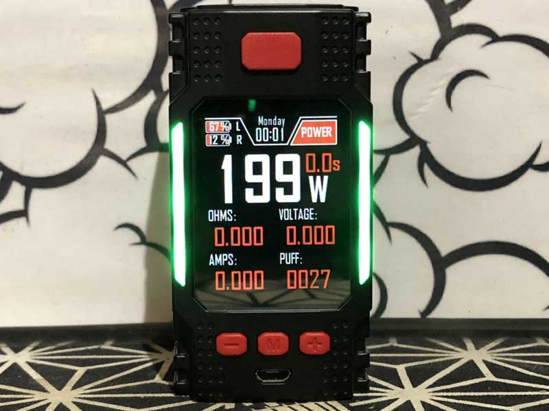 Hugo Vapor Ranger GT234W Box Mod G�V���b�N�݂����Ȏ��v�@�\�t���̃f���A�����b�h