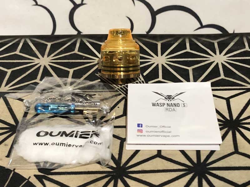 Oumier Wasp Nano S RDA Atomizer 25mm �I�E�~�A�[ ���X�v �i�m �G�X �f���A�� �h���b�p�[BF�s���t