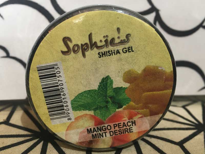 Shisa　Flavor、Shisha Gel ニコチンフリー、タールフリーのシーシャジェル Sophies mango peach mint