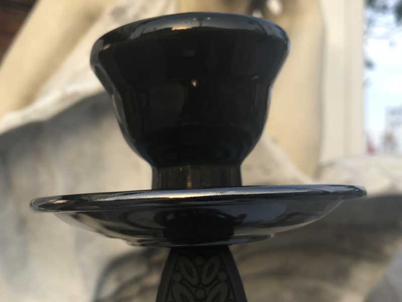 Shisha シーシャ 水パイプ本体 Medium Black2 /41cm　ガラス、陶器、ステンレス