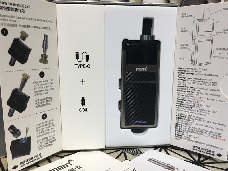 Smoant Pasito Rebuildable Pod Kit 1100mAh 3ml �p�V�[�g �|�b�h�^ �X�^�[�^�[�L�b�g