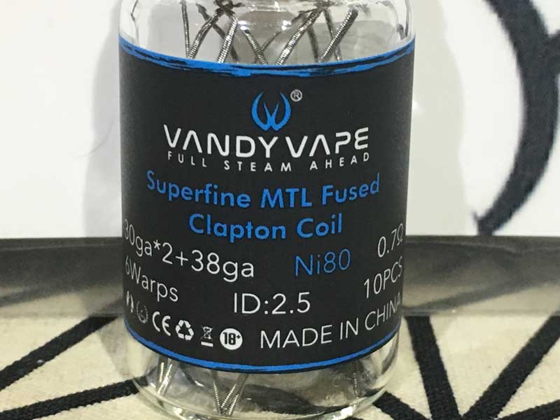 Vandy Vape Superfine MTL Fused Clapton Coil �o���f�B�[�x�C�v �q���[�Y�h�N���v�g���j�N�����R�C��