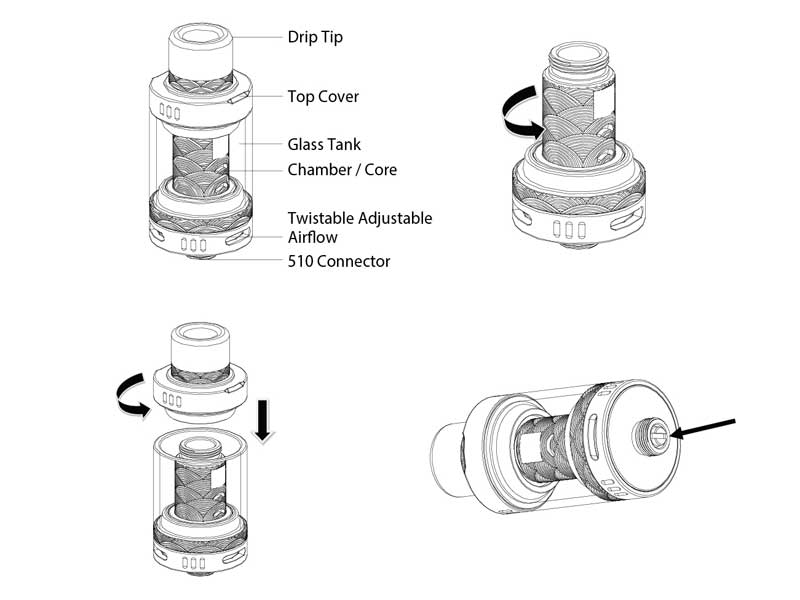 VO-M TANK by VoTech 22mm �^���N���A�g�}�C�U�[�A�N���A���}�C�U�[&�\���R�C��
