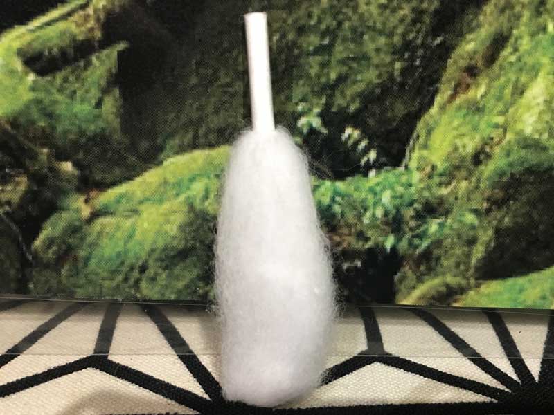 RDA、RTAで通しやすい棒付きのオーガニックコットン